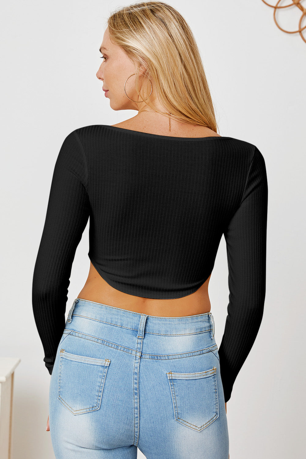 Ribbed Long Sleeve T-Shirt